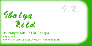 ibolya mild business card